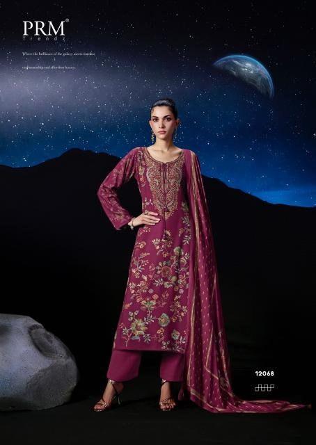 Prm trendz the moon unstitched wholesale dress material